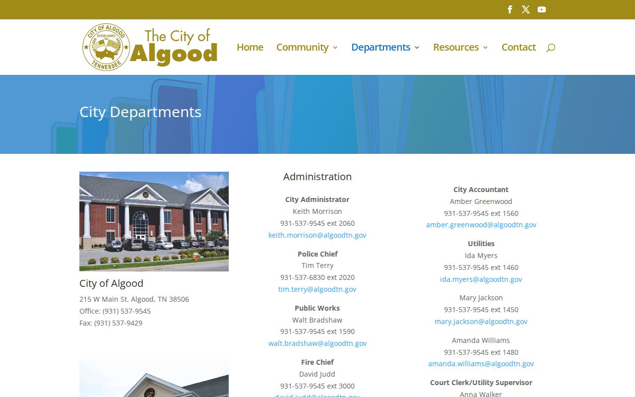 Algood court docket City Recorder and Court Clerk contact